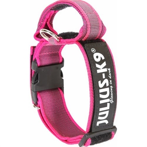 Julius K9 Hundehalsbånd med håndtag lukke interval 38 til 53 cm - pink
