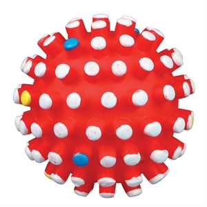 Trixie Hundelegetøj Pindsvinbold med dupper i vinyl med lyd - assorteret farver