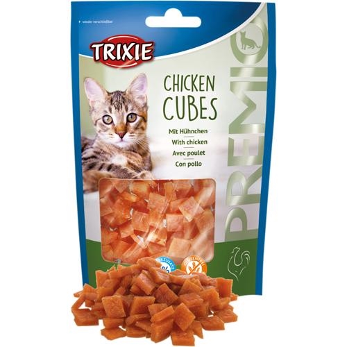 Køb Katte godbidder Cubes med kylling 50 gr - sukker glutenfri - hurtig levering.