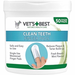 Vets Best Clean fingertut til tandpleje 50 stk.