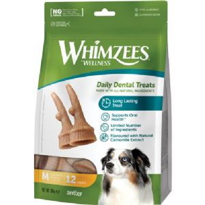 12 stk Whimzees Occupy Antler 360g til mellem store hunde - glutenfri