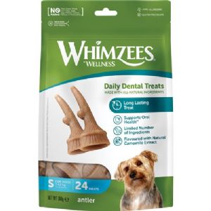 24 stk Whimzees Occupy Antler 360g til små hunde - glutenfri