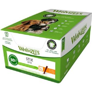 50 stk Whimzees denta stix Large til store hunde fra 18 til 27 kg - glutenfri