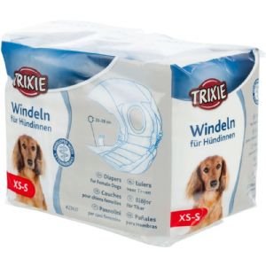 12 stk. Trixie Hundebleer til hunhunde XS - S talje omfang 20 - 28 cm