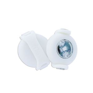 2 stk Curli lampe LED til halsbånd og hundeliner - hvid