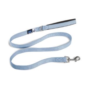 Curli basic hundeline i nylon - 1,4 meter - 20 mm Lys blå