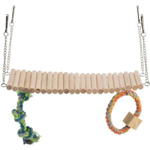 Trixie Hængebro med reb & legetøj - 30 x 17 x 9 cm