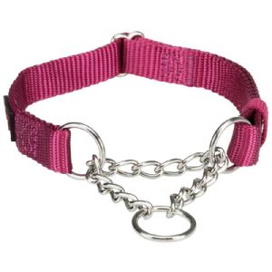 Trixie Hundehalsbånd med kæde stop 35 - 50 cm - 20 mm Rød