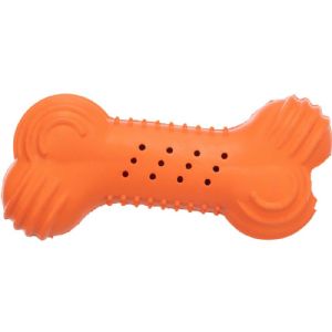 Trixie Hundelegetøj Raslende ben i naturgummi - 11 cm - assorteret farver