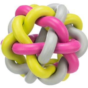Trixie Hundelegetøj Snoet gummibold flerfarvet 10 cm