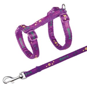 Trixie Kattesele med line 23 - 39 cm assorteret farver