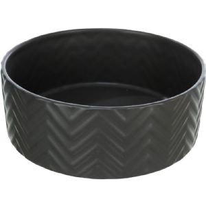 Trixie hundeskål i keramik - 1,6 liter - ø 20 cm - sort
