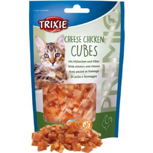 Trixie katte godbidder i kubeform med kylling og ost 50 g - sukker og glutenfri