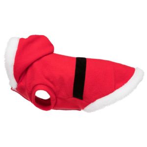 Xmas Jule frakke til hunde St XSmall - brystomkreds 30 cm - rød og hvid